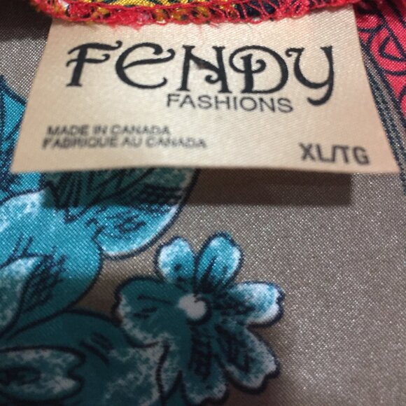 VINTAGE FENDY FASHIONS FLORAL PRINT JACKETS SIZE XL - Picture 6 of 6